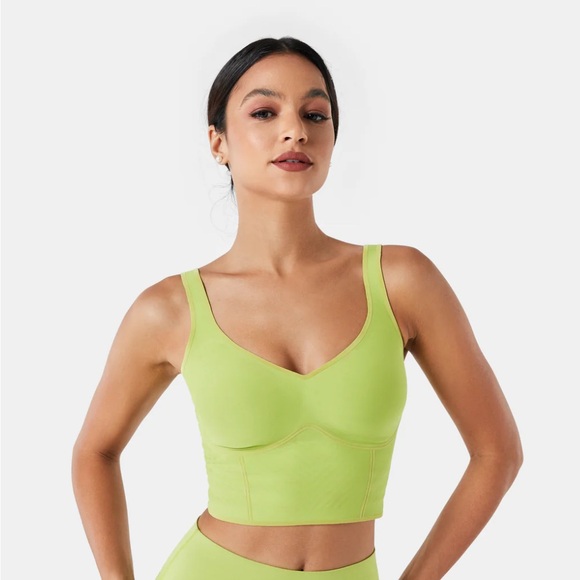 (Set) Fanka Body Sculpt Bra Tank‎ (S) and 7/8 High Waisted Leggings (XS) Green - Picture 1 of 13